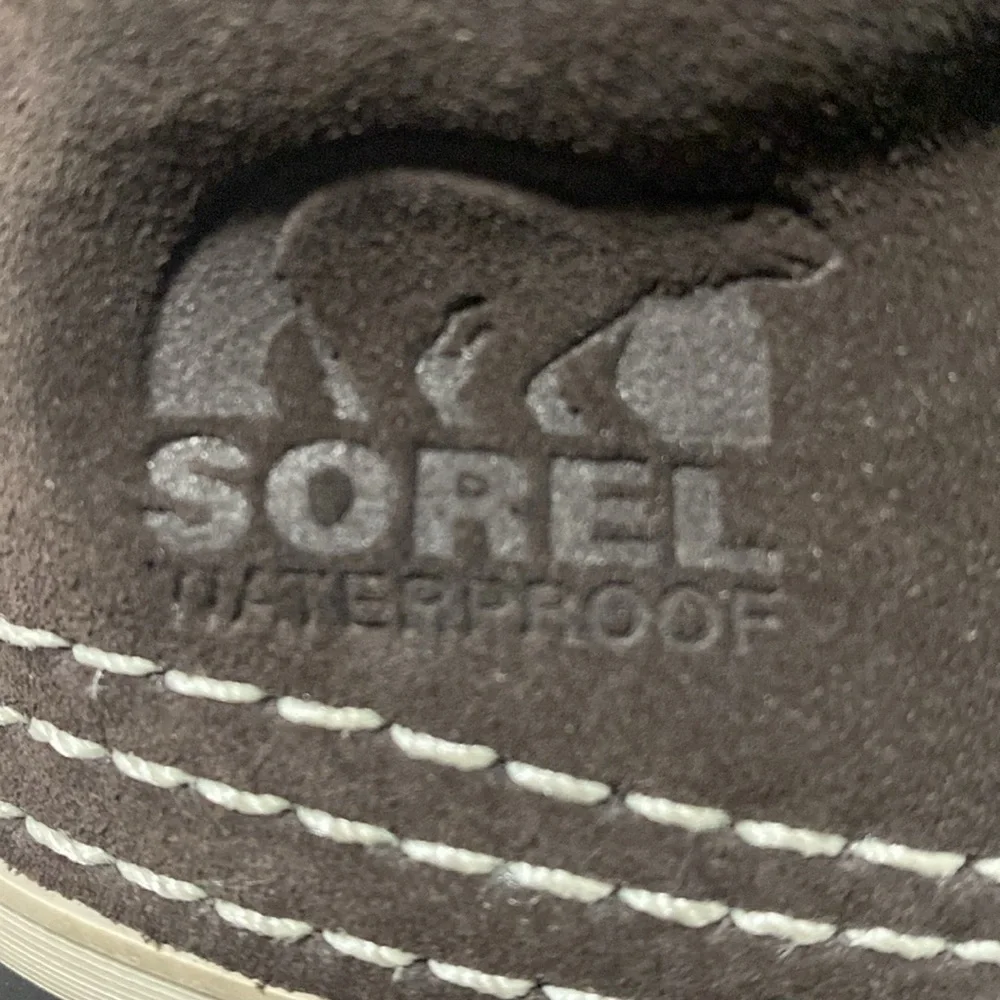 SOREL Women’s Joan of Arctic Suede Gorpcore Hawk Brown Dark Stone Boots Size 6